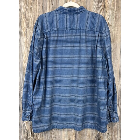 Royal Robbins Corduroy Shirt Mens XXL Standard Fit Blue Plaid Button Up Casual - Picture 4 of 13